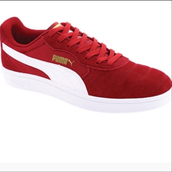 Puma Red Suede Astro Kick Sneakers - Picture 1 of 4